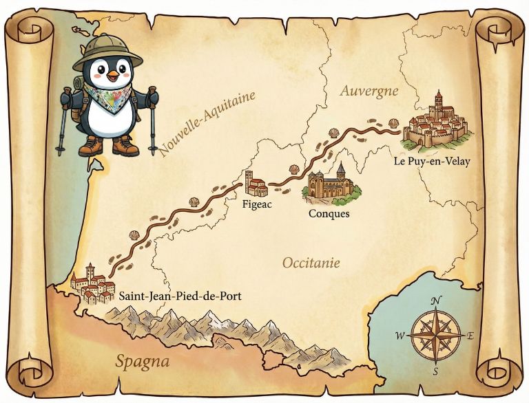 Il cammino francese verso Santiago partendo da Le Puy-en-Velay fino a Saint-Jean-Pied-de-Port