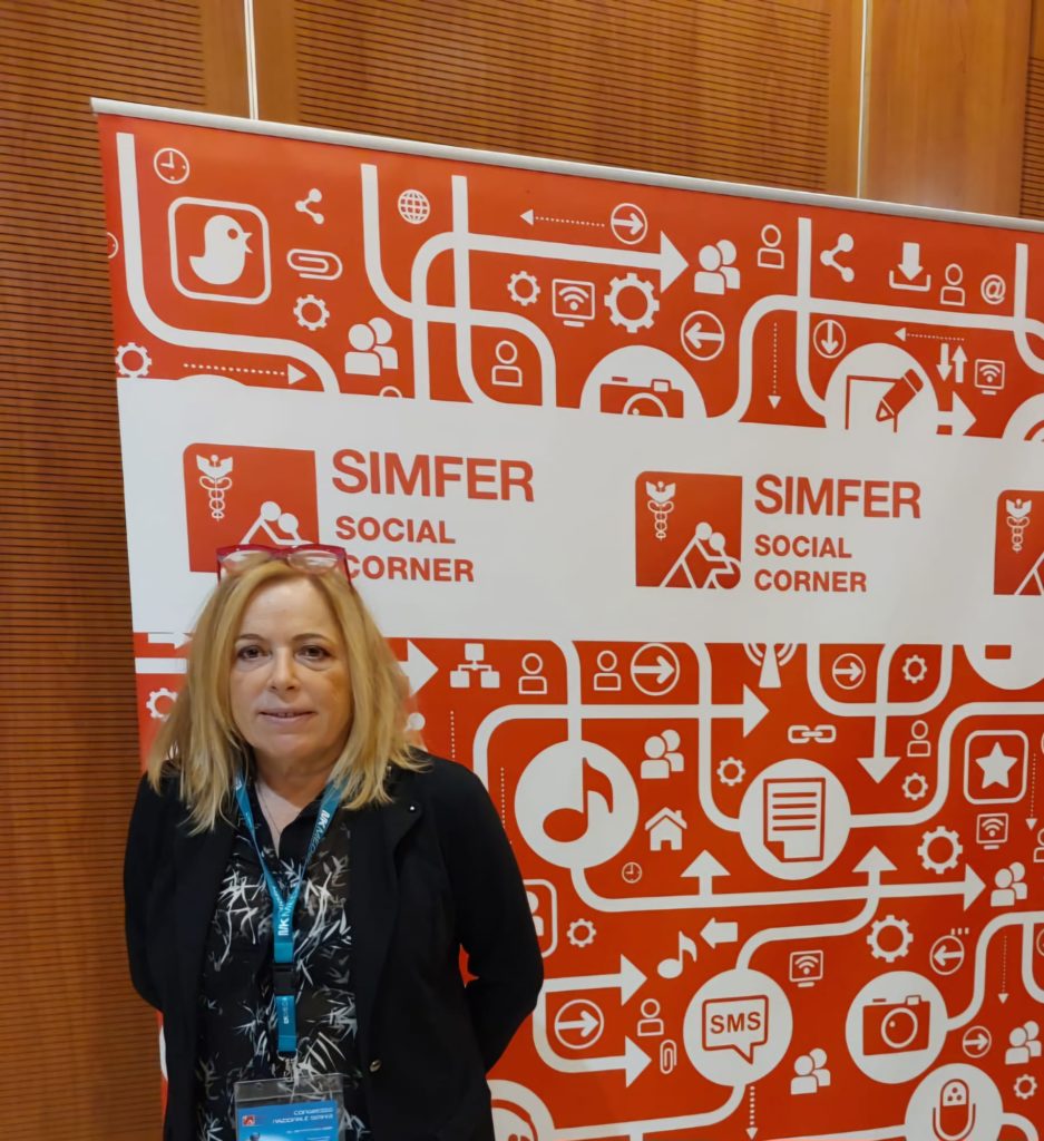 Donatella Esposito Responsabile Formazione ACMT-Rete al Congresso SIMFER 2025 Napoli