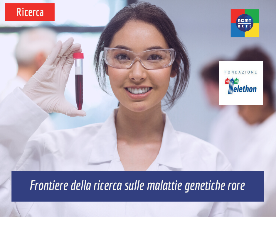 Ricercatrice con in mano una provetta, Frontiere delle ricerca sulle malattie genetiche rare Telethon