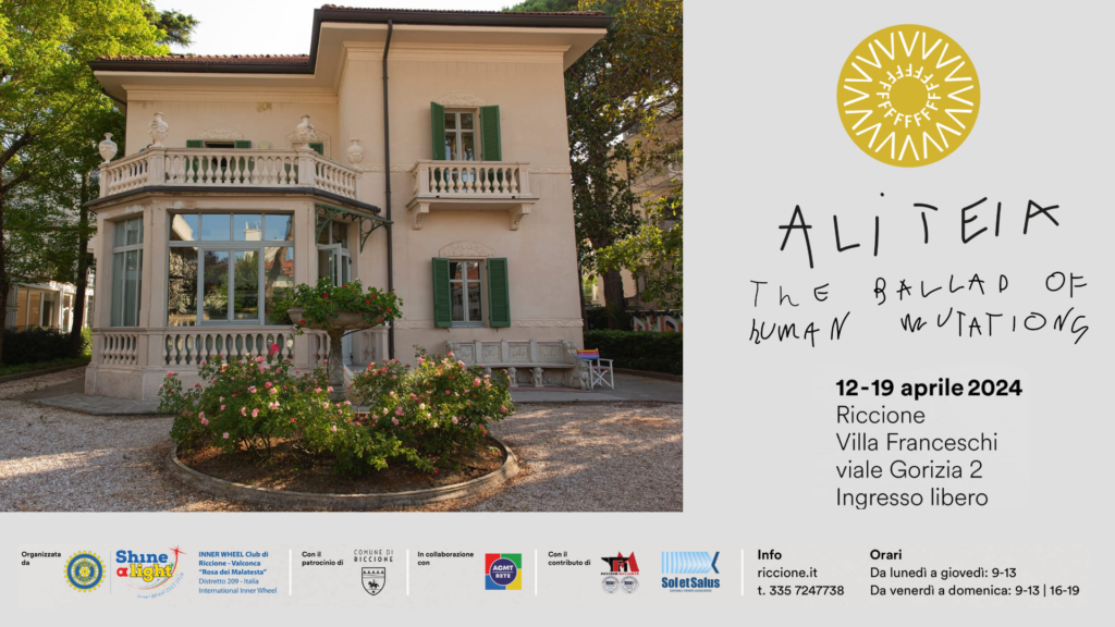 Villa Franceschi, sede della Mostra Aliteia The Ballad of Human Mutations Riccione Aprile 2024