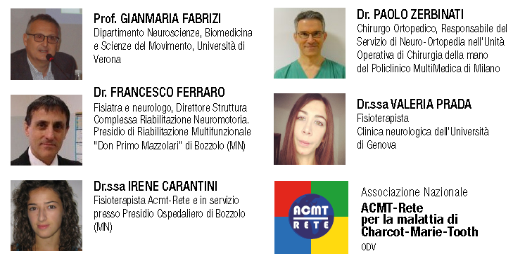 Relatori del corso di riabilitazione per Charcot-Marie-Tooth a Volterra ACMT-Rete